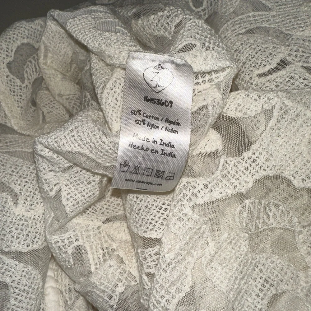 Z&L Europe Free People natural lace boho hippie maxi beach festival skirt S